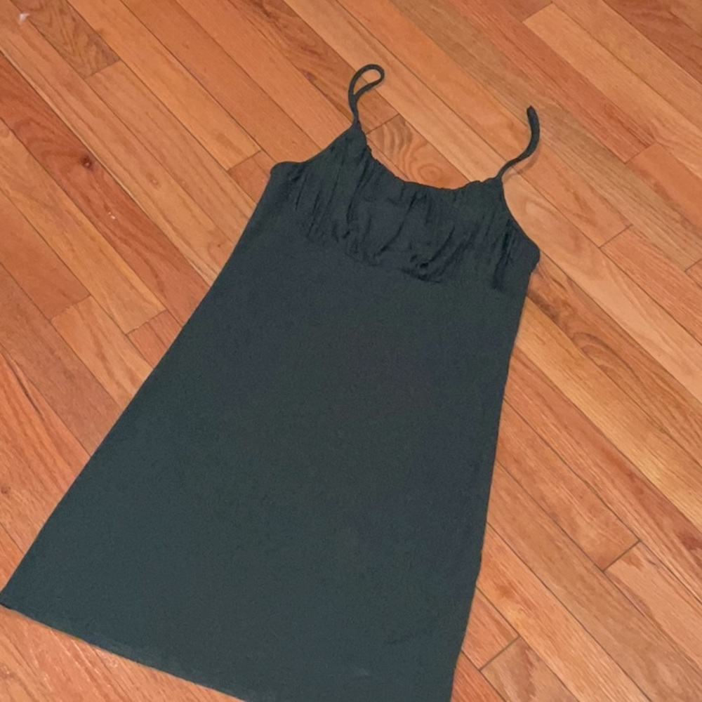 Kendall and Kylie body con dark green dress